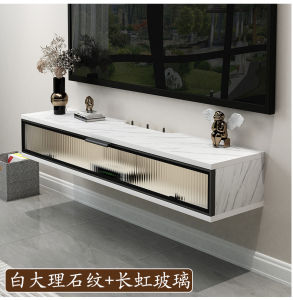 Luxurious Wall-Mounted Solid Wood TV Cabinet Simple Small Apartment Living Room Router Bedroom Media Box Storage Shelf