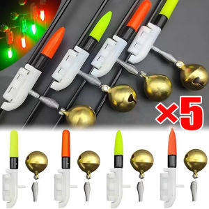 【 Rotatingjumps】🔥ขายดี🔥5ชิ้นเบ็ดตกปลาอิเล็กทรอนิกส์เรืองแสงกันน้ำสามารถลอกได้แบตเตอรี่ LED ไฟลอยชุดอุปกรณ์ตกปลากลางคืนร็อค