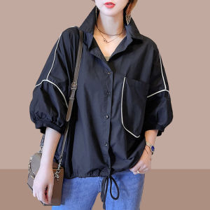 Shalldoer | Plus Size Loose Fashion Puff Sleeve Shirt
