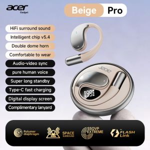 Acer | Acer OHR550 Open Ear Hook Wireless Bluetooth Headset Non-In-Ear Sports Earbuds Long Battery Life HD Calling Headphones