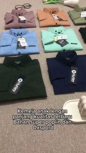NEW Kemeja Anak Laki-Laki Warna Navy Blue/Kemeja Anak Laki2 Umur 1-14 tahun/Pakaian anak Laki-Laki Terbaru/Kemeja Anak Lengan Panjang Termurah/Bil Barqah17