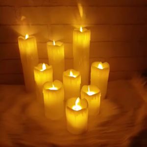 LAMPU LILIN LED CANDLE BATERAI CENTERPIECE MELTED L384 LAMPU LILIN-LILINAN LAMPU DEKORASI KAMAR ESTETIK