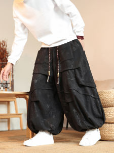 plus Size Mens Dragon Patterned Lounging Pants Winter Sports Trousers Loose Casual Harlan Pants Orlon Fleece Wide Leg Pants