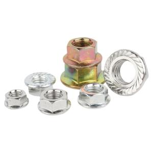 Creaby | Zinc Plated Nickel Plated Black Finish Hex Flange Nut Anti-loosening Anti-slip