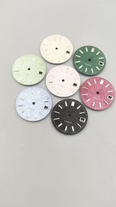 GRAMOCK NH35 29mm Sakura Pink Ice Blue Light Green Texture Watch Dial Sterile Fit NH34 NH35 NH36 Movement Watch Accessories Part