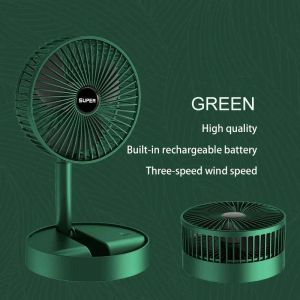 Rechargeable Electric Folding Fan Telescopic Small Fan Student Dormitory Office Desktop Mute Big Wind Camping Foldable Fan