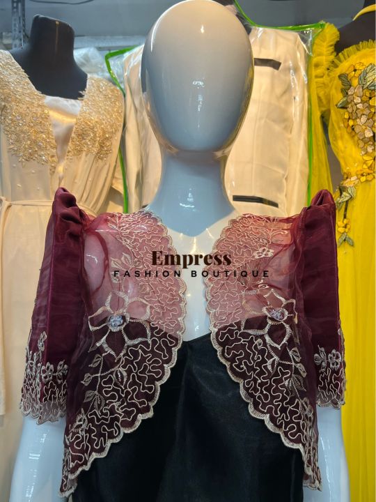 Bolero Filipiniana “Maroon“ | Lazada PH