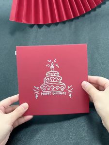 KAPEKANZ สินค้าพร้อมส่ง 3D LED มีไฟ มีเพลง🎵 การ์ดอวยพรวันเกิด การ์ดอวยพร 3D Pop Up เค้กการ์ดอวยพรสร้างสรรค์ Happy Birthday Party ของขวัญการ์ดข้อความ