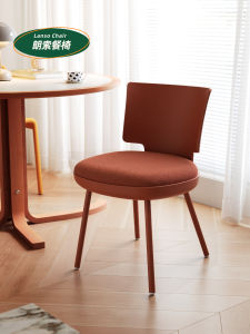 Modern Simple Designer Dining Chair Fabric Soft Backrest Living Room New Creative Iron Art Leisure Chair Home Furniture
