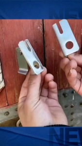 HTF.Stainless Steel Safety Hasp Door Lock Door Catch Latch for Bathroom Bedroom