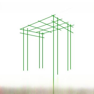 Large Size Grapevine Trellis Iron Art Plated Steel Tube Design Roof Top Outdoor Plant Support Frame Rural Style Flower Stand