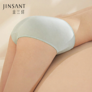 JINSANTA | Silk Mid Waist 100 Pure Silk Small Flat Briefs 3 Pieces