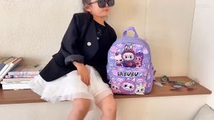 [Hàng mới 2025] Balo mầm non Labubu mới dễ thương hoạt hình Anime sức chứa lớn vải Oxford cặp đi học thoải mái quà tặng