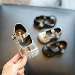 Princess Style Baby Girl Shoes Soft Bottom Step-by-Step Design Suitable for 1-3 Years Old Children Autumn Season Leather Shoes