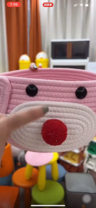 Woven Storage Basket Desktop Sundries Organizer Cosmetic Storage Childrens Toy Snacks Storage Box