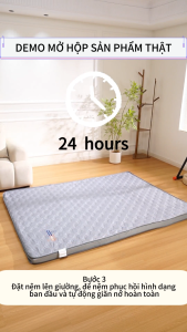 HIMO NỆM CAO SU BỌT KẾT HỢP CAO SU THIÊN NHIÊN ĐÀN HỒI TỐT - NỆM 9CM ÊM ÁI NÂNG ĐỠ HOÀN HẢO ÔM SÁT CƠ THỂ