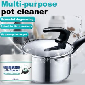 Multifunctional Pot Cleaner & Bottle Cleaner: Black Scale Solution