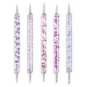 5Pcs Nail Art Dotting Tool Set Nail Dotting Pens Flower Carving Brush Manicure Tools Professional for Decoration Professional