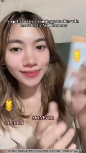 Box Tearing Activity: SKINEVER Salicylic Acid Scrub Cleanser & Vitamin C Brightening Sunscreen