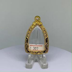 No.A(307) ตลับพระ กรอบพระไมครอนฝังพลอย หลวงปู่ทวด กรอบวงใน 2.8*4.0 ซม. ขนาดที่ใส่สวย 2.4*3.6 ซม. หรือขนาดพระที่ใกล้เคียง !!!รบกวนอ่านก่อนสั่งนะคะ!!