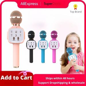 Wireless Bluetooth Karaoke Microphone for Kids 5-in-1 Portable Handheld Karaoke Mic Speaker Player Recorder with FM Radio