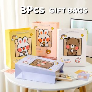 3Pcs Gift Bags with Clear Window: A Tote Packing Storage Solution