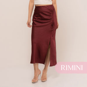 RIMINI - Rok Span Midi Wanita Textured Tassel Size XS-XL -  Welsh Skirt CC33425