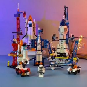 BABEDUO City Aerospace Compatible With Lego Rocket Launch Center Architecture Building Blocks Model Bricks Toys For Kids Birthday Gift