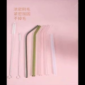 Sikat Pembersih Dot Bayi Brush Sedotan Stainless Steel Straw Panjang Anti Karet Food Grade