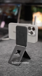 Magnetic Phone Tripod Stand Holder Self-Timer Multi-Functional Folding Pocket Phone Stand Card Holder