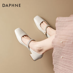 Daphne | Nude Color Coarse High Heel Mary Jane Single Shoes