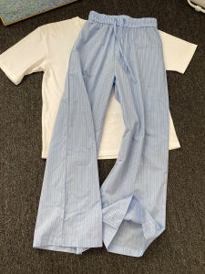 Quần Ống Đứng Sọc Xanh Cho Nam Mùa Hè Cleanfit Mỏng Ống Đứng Quần Ống Rộng Phong Cách Mỹ Quần Dài Thường Ngày