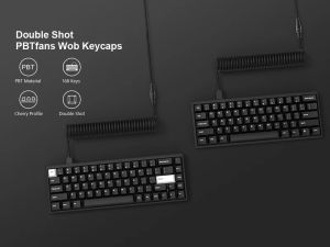 WOMIER 168 Keys Double Shot PBT Keycap Custom WOB Keycap Cherry Profile Keyboard Keycaps for Cherry Gateron MX Switches Gaming Keyboard