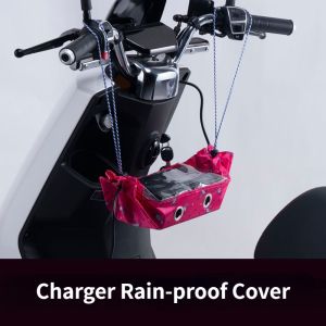 Xe máy điện sạc mưa che mưa Hộp túi chống nước xe máy sạc trường hợp thoáng khí ngoài trời không thấm nước bảo vệ Bìa