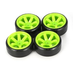 4PCS 1/10 60mm Tire Hard Plastic Hub Rim Wheel Set for RC Drift Car Kyosho MST Yokomo 3Racing HSP Tamiya DS5 Wltoys USUKANI