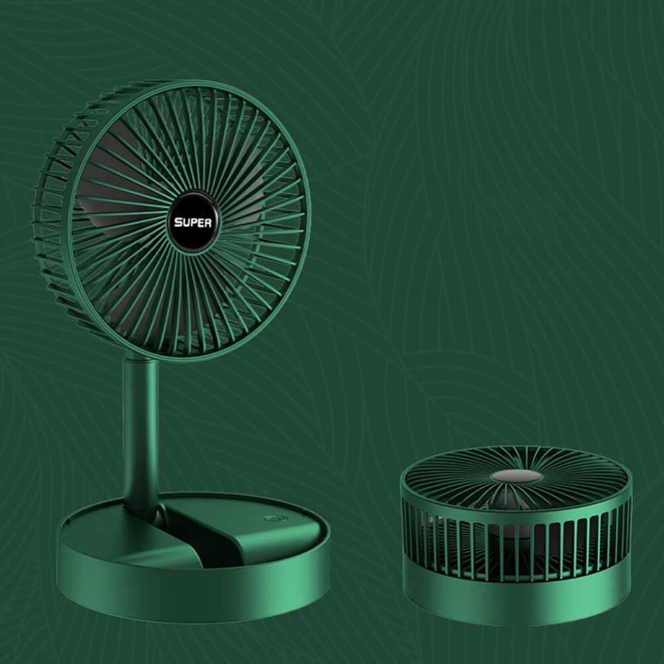 Rechargeable Foldable Telescopic 3 Gear Portable Mini Fan Low Noise Portable USB Charging Fan for Home Office & Bedroom FS-21 USB Rechargeable Foldable Fan With Mini Portable Table/Meja Kipas Charging Stand For Office/Room/Car Fans Murah/小型延申灯光风扇