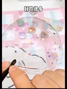 Mainan Anak Unik Balon Tiup Buble Nano Tape Pastel Dengan Manik-manik