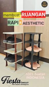 Rak Sepatu Murah Portable/Rak Sepatu 4 Susun Minimalis/Kingdom Fiesta Tempat Sepatu/Rak Sepatu Keren