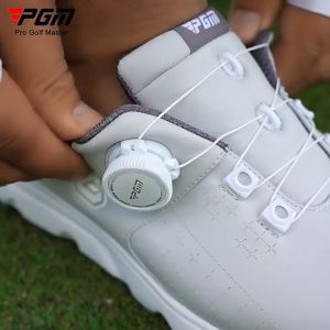 PGM Golf Shoes for Men Waterproof Spikes Anti-slip Mens Golf Shoes Mens Sports Sneakers Mens Casual Leather Shoes XZ232