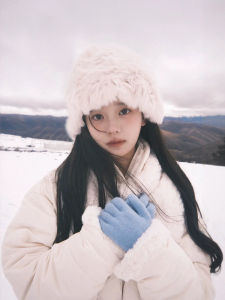 Thickened Plush Lion Wake up Hat Womens Autumn Winter Northeast Snowy Fishing Cap Photography Atmosphere Source Warm Knitted Hat