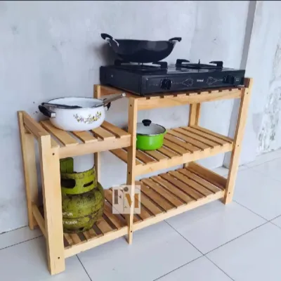 meja kompor tungku 2 / meja dapur serbaguna / meja kompor / rak piring meja kompor / rak dapur serbaguna / meja kompor tungku 1 / rak dispenser galon / meja dapur /RAK MEJA MAKAN KAYU