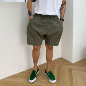 DAVID&ME | Retro Loose Drawstring Adjustable Waist Shorts Light 5-Division Summer Sports