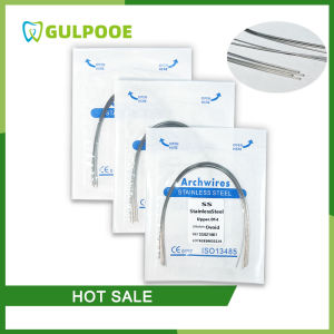 GULPOOE 10Pcs Dental Orthodontis Wire Stainless Steel Wires Round Rectangular Arches Teeth Braces Oval From Dental Products