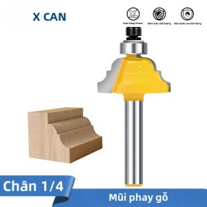 Dao Phay Tạo Cạnh Cong Kiểu Roman Ogee XCAN 1 Cái Cán 1/4 Inch (6.35mm) Dùng Cho Chế Tác Gỗ Có Vòng Bi Đầu Dao Bằng Cacbua.