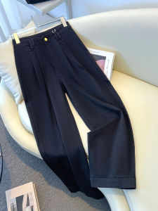 Fashionable High Waist Loose Straight Leg Jeans Womens Autumn New Style Versatile Wide Leg Denim Pants Slimming Effect