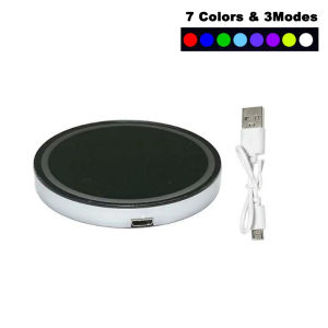 kebidumei | 1/2 Chiếc USB Sạc Đèn LED Ô Tô Cốc Đèn 7 Màu Thay Đổi Ô Tô Trang Trí Nội Thất Đèn Cho Chai Nước Uống Thảm