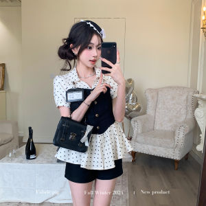 Áo Sơ Mi Mousseline Đính Đom Đóm Dài Tay Elegance