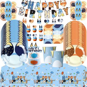 Hasbro | Cartoon Dog Birthday Party Decoration Tableware Backdrop Plate Tablecloth Party Supplies Balloon Banner Gift Bag for Baby Shower