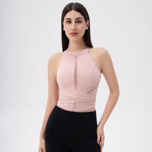 เสื้อกั๊กโยคะผู้หญิง ทรงเข้ารูป ระบายอากาศได้ดี สายรัด ชุดออกกำลังกาย ชุดฟิตเนส ชุดวิ่ง ชุดโยคะ ผ้าตาข่าย ดูดซับเหงื่อ
