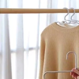 Móc treo quần và khăn inox 5 tầng uốn lượn tiện lợi đa năng tiết kiệm không gian tủ quần áo